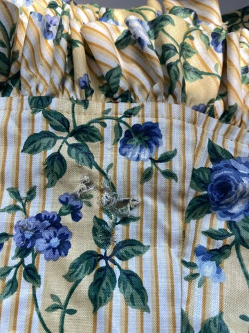 Longaberger Rose Trellis Fabric Liner for Basket Measures 7” X 12” X 9.5” Cover
