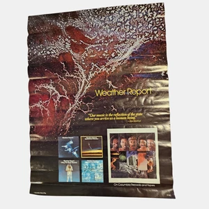 Weather Report Vintage 1970s Promo Poster 22x29.5 Columbia Records Jazz Ad - Picture 1 of 6