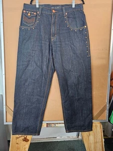 Pantalones de mezclilla Knockout 38 holgados Y2K patinador pierna ancha 38x32 de colección - Imagen 1 de 8