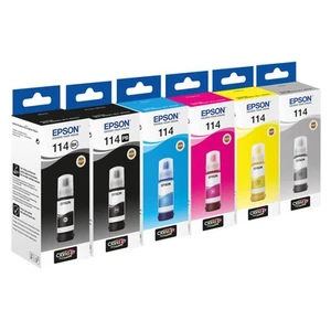 Lot original de 6 cartouches de recharge d'encre Epson 114 - Photo 1/15