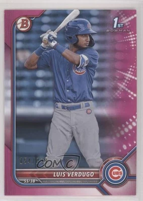 2022 Bowman Prospects Fuchsia Border /299 Luis Verdugo #BP-147 - Image 1 of 2