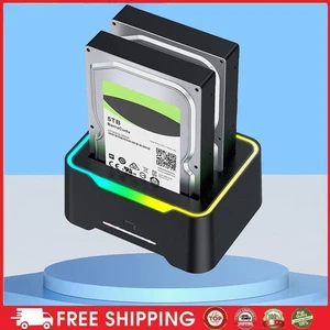 Dual-bay Mobile Hard Drive Copy Box Base USB3.0 for 2.5/3.5 Inch SATA Hard Disk - Afbeelding 1 van 21