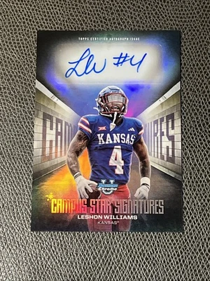 Leshon Williams Auto Campus Stars Signatures 2025 Bowman Chrome U CSS-LW Kansas - Image 1 of 2