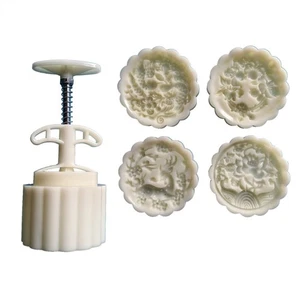 Durable Mooncakes Molds Set with Flower Stamp For Pleased Home Baking Projects - Picture 1 of 8