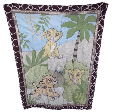 Simba Nala Baby Nursery Crib Blanket Comforter Lion King Disney Bedding - Image 1 of 4