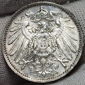 1914 E Deutschland Mark • 90% Silber • KM 14 ~ Wahl vz ~ Erster Weltkrieg • GB-14E-6 - Bild 1 von 4