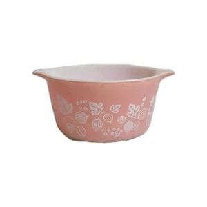 Vintage Pyrex Pink Gooseberry #473 1 Qt Casserole Dish - no Lid - Picture 1 of 4