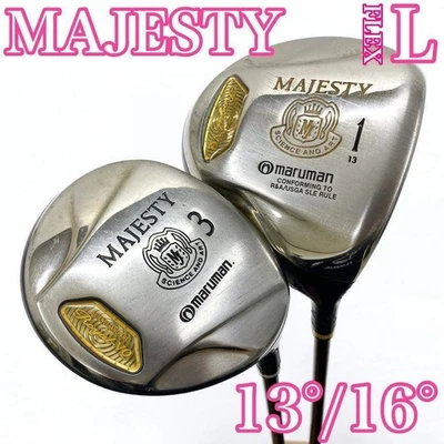 Ladies MARUMAN MAJESTY ROYAL VQ 2pcs DRIVER Fairway Wood Set Flex-L No H/C - Image 1 of 4