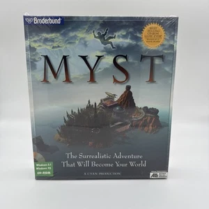 VTG 1996 Myst Big Box Broderbund Windows PC CD-ROM Game New Factory Sealed! - Picture 1 of 13