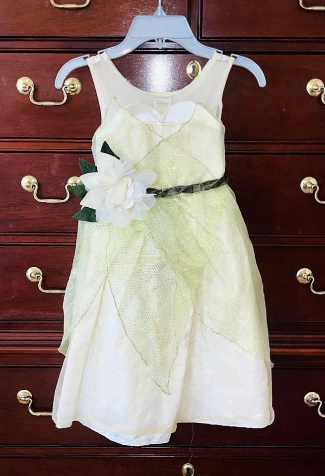 Disney Store Niñas Rana Princesa Tiana Disfraz Vestido Niño Talla 4 Foto 1 de 3