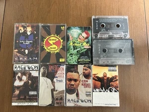 9 Cassette Lot Hip Hop Rare Rap Tapes Enter The Wu Tang Method Man Raekwon CREAM - Picture 1 of 14