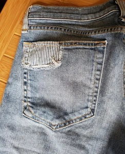 ♡RAG & BONE Women's Distressed Jeans with Striped Patchwork, SZ 26, EUC - Picture 1 of 24