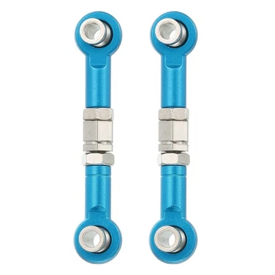 2 Stück Lenk Servo Stange RC Aluminium Lenker Für RC Auto (Blau, 38mm) - Bild 1 von 4