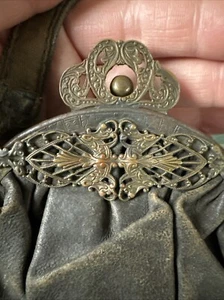 Antique Vintage Edwardian Leather Purse - Picture 1 of 8
