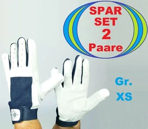 2 x BluePort Arbeitshandschuhe Segelhandschuhe XS (6) Leder Stretch Handschuhe - Bild 1 von 12