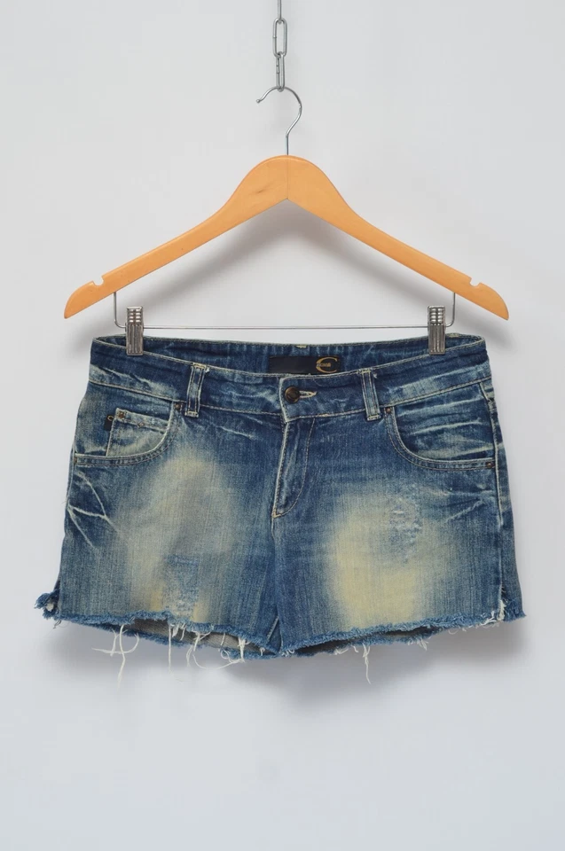 Mini Pantalones Cortos Roberto Just Cavalli Vintage Para Mujer Azul Denim Talla 40 Hechos en Italia Foto 1 de 4