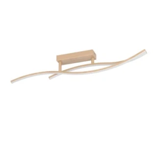 EGLO Grisolia Plafoniera a LED, lampada da soffitto curva, in metallo nero e pla - Foto 1 di 1