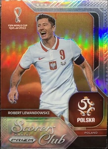 Panini Prizm World Cup Qatar 2022 Scorers Club #9 Robert Lewandowski - Poland - Picture 1 of 2