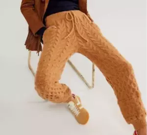 Free People Ramsey Joggers Small Brown Knit Pants - Picture 1 of 6