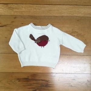NWT Gymboree Girls Holiday Bird Sweater Size 0-3M - Picture 1 of 5