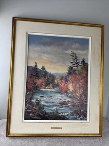 Raro Mary Lampman - Sueño de los pescadores - Pintura artística artista canadiense 27x33 - Imagen 1 de 7