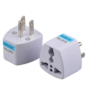 2x Power Plug Adapter Converter AU UK EU to US AC Outlet Home Travel Wall 3pin - Picture 1 of 5