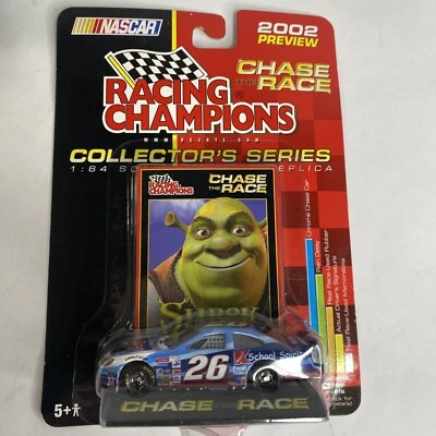 Nascar Jimmy Spencer #26 2002 Shrek Ford 1:64 Die Cast Chase the Race Foto 1 de 4