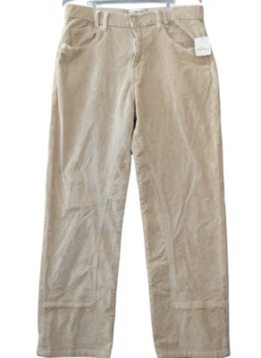 Free People Risk Taker Jeans Corduroy Khaki Pants 31 High Rise Straight Leg - Image 1 of 4