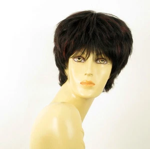 wig for women 100% natural hair black and red wick ref SYLVIE 1b410 PERUK - Picture 1 of 8
