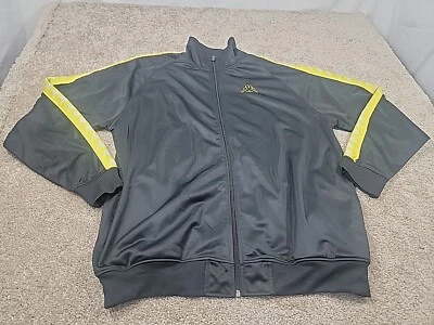 Vintage 90's Kappa Track Jacket Men XL Full Zip Black Banda Allover outdoors y2k - Image 1 of 4