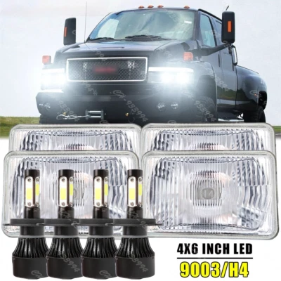 4 faros LED 4x6" haz HI/LO para GMC C4500 C5500 Topkick T6500 T7500 Foto 1 de 4