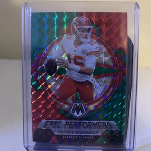 2023 Panini Mosaic Green Prizm Epic Performers Patrick Mahomes II Kansas City - Picture 1 of 6