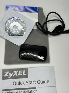 ZyXEL Wireless Mini Travel Router NBG2105 Hotspot Cord Disc Paperwork
