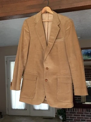 Chaqueta Blazer Haggar Para Hombres Pana Camel 40L 2 Interior 3 Bolsillos Exteriores Abrigo EE. UU. Foto 1 de 4