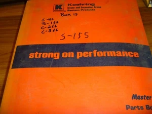 Koehring Bantam S-155 TC-166 C-266 C-366 Excavator Master Parts Manual xz - Picture 1 of 1