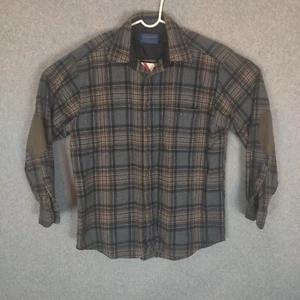 Pendleton Button Down Flannel Men Large Plaid Multicolor Long Sleeve Virgin Wool - Picture 1 of 14