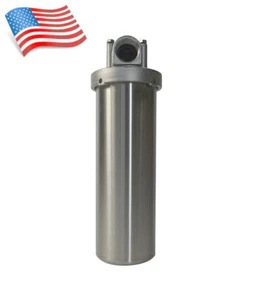 304 Stainless Steel Filter Shell Housing for 10"L Cartridges 1"NPT USA Stock - Picture 1 of 23