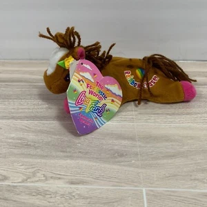 Peluche borsa vintage Lisa Frank Rainbow Chaser cavallo fagiolo con etichetta - Foto 1 di 10