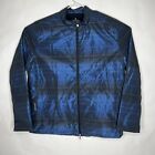 Vugatech Men's Windbreaker Jacket Double Zipper Blue Black Striped Size XXL NWT