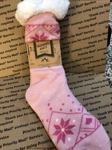 Treehouse Knits Sherpa gefütterte Socken mit rutschfestem Griff neu Damengröße 9-11 - Bild 1 von 2