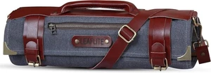 Leder Messer Rolltasche - Kochmessertasche mit 14 Taschen - robustes Canvas & Le... - Bild 1 von 9