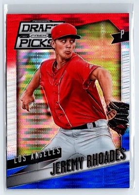 2014 Panini Prizm Perennial Draft Picks Red White Blue Pulsar #35 Jeremy Rhoades - Image 1 of 2