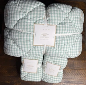 Pottery Barn Teen Quincy Embroidered Quilt F/Q w 2 Standard Shams New - Picture 1 of 4