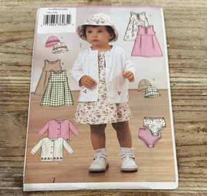 Vintage Butterick Baby Fashion Essentials Dress Jacket Hat Uncut Sewing Pattern - Picture 1 of 3