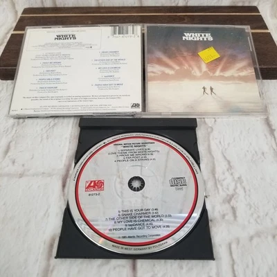 WHITE NIGHTS Original Soundtrack CD PHIL COLLINS full silver German Lou Reed - Image 1 of 4