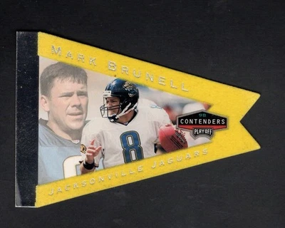 1998 Playoff Contenders Pennants Yellow Felt #44 Mark Brunell JAX Jaguars - Image 1 of 2