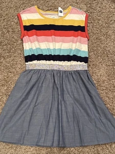 Brand New Girls Gap Stripe And Glitter Dress Sz XL (12). NWTs Retail $34.95 - Picture 1 of 6