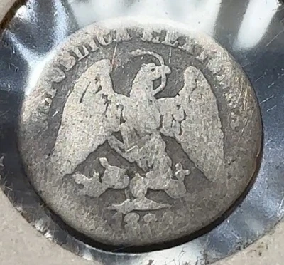 1888 Mo México 5 centavos bonito original AG CHRC Foto 1 de 2