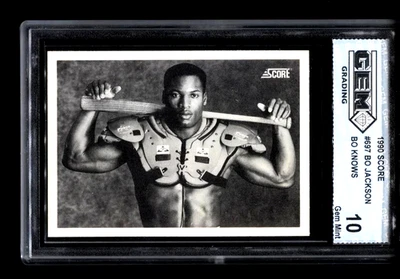 Bo Jackson Graded Gem Mint 10 1990 Score Football Baseball Royals Raiders SP #1 - Image 1 of 4