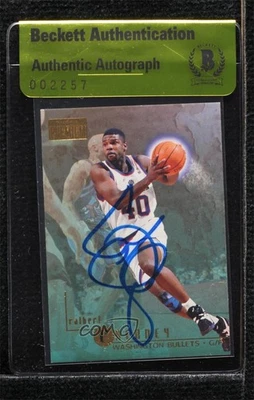 BAS 1996-97 Skybox Premium Calbert Cheaney #126 Beckett Auth Sticker Auto - Image 1 of 2